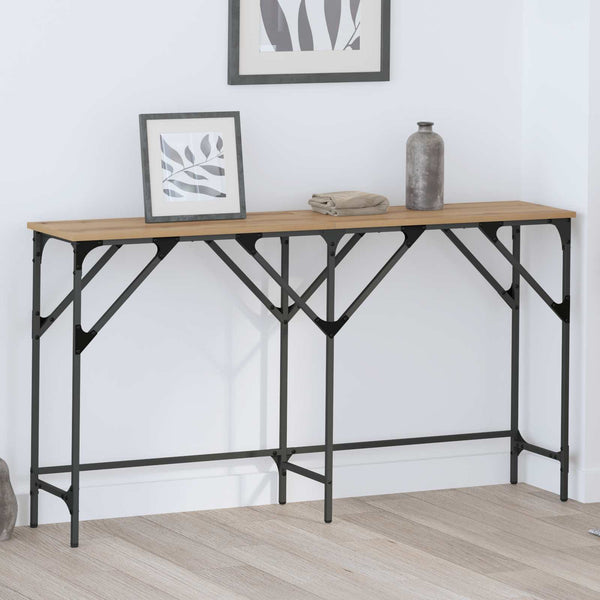 Konsolipöytä artesaani tammi 140 x 29 x 75 cm Tekninen puu