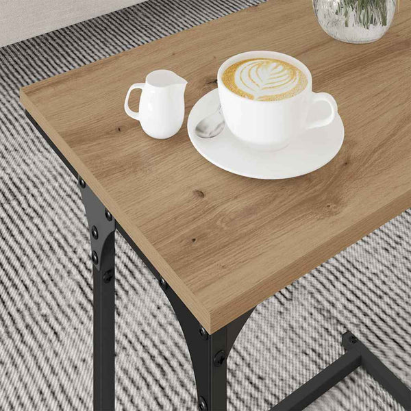 Pesäpöytä 3 kpl artesaani tammi 50.5 x 35 x 53 cm Tekninen puu