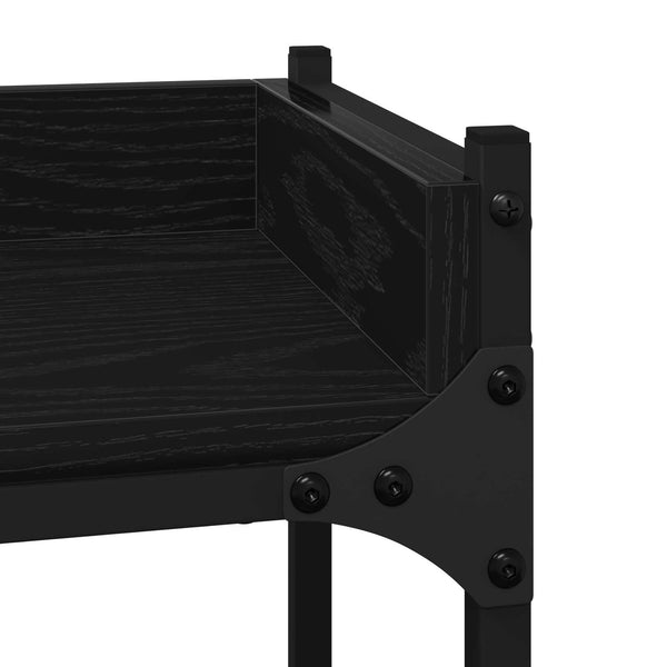 Pesukoneen hylly Musta 0ak 67 x 25 x 163 cm Tekninen puu
