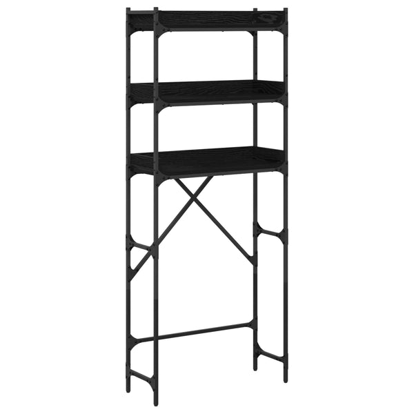 Pesukoneen hylly Musta 0ak 67 x 25 x 163 cm Tekninen puu
