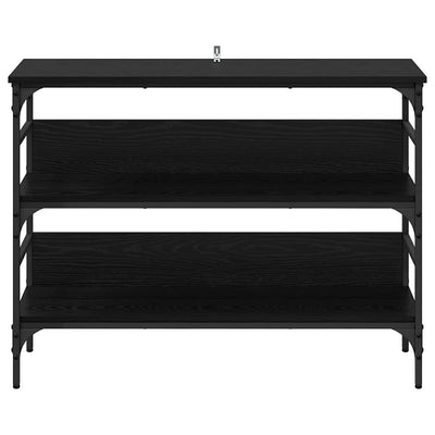 Musta tammi konsolipöytä hyllyllä Domi 100x32x75cm (puinen)