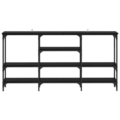 Musta tammi konsolipöytä hyllyllä Sapas 160x29x80cm (puinen)