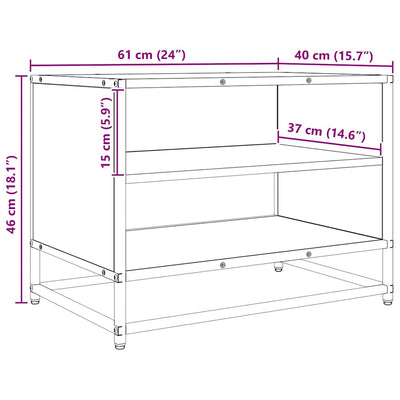 TV-kaappi Musta tammi 61 x 40 x 46 cm Tekninen puu