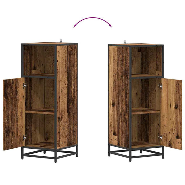 Kylpyhuoneen hyllyllä oleva Vanha Puu kalustesetti 35 x 37,5 x 100 cm