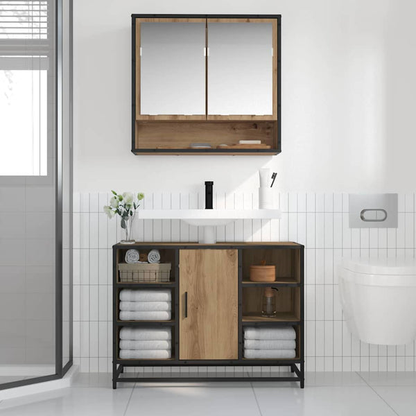 Seinähylly Artisan tammi 65 x 20 x 60 cm