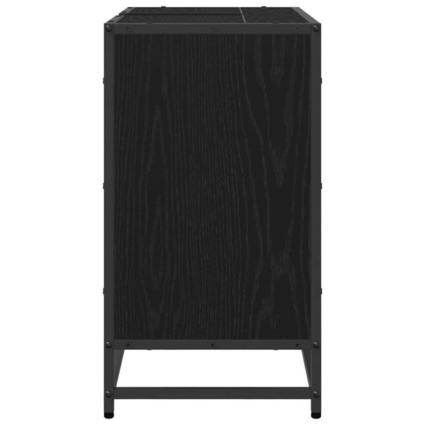 Kylpyhuoneen allaskaappi ovella Musta tammi. 65 x 33 x 60 cm