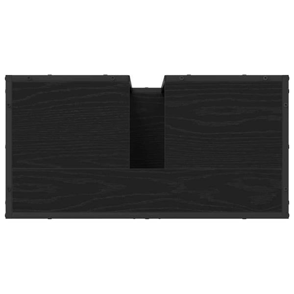 Kylpyhuoneen allaskaappi ovella Musta tammi. 65 x 33 x 60 cm