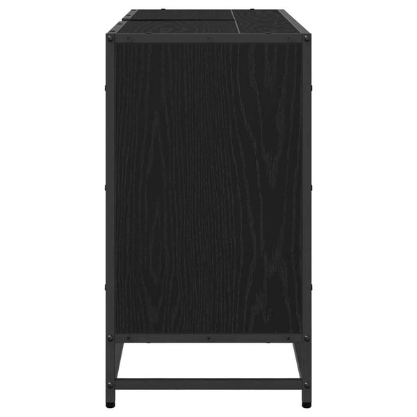 Kylpyhuoneen allaskaappi hyllyllä Musta tammi 90 x 33 x 60 cm