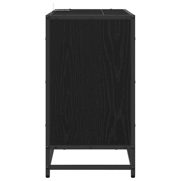 Kylpyhuoneen allaskaappi hyllyllä, musta tammi, mitat 65 x 33 x 60 cm