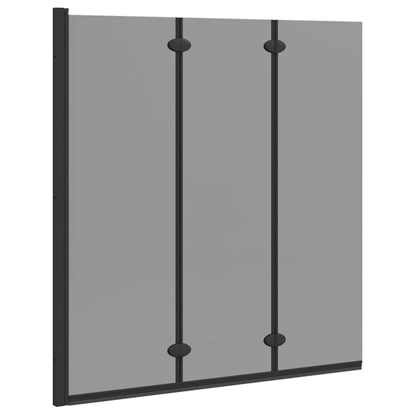 Suihkuseinä Musta 130 x 138 cm ESG-lasi ja alumiini