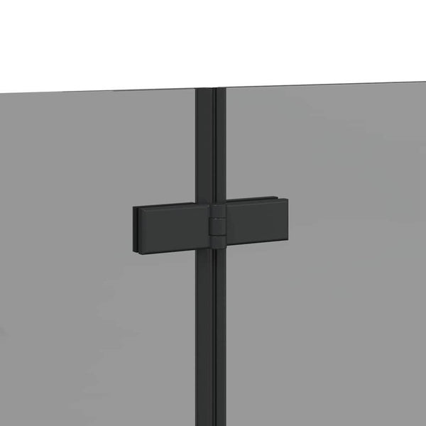 Suihkuseinä Musta 120 x 68 x 130 cm ESG-lasi ja alumiini