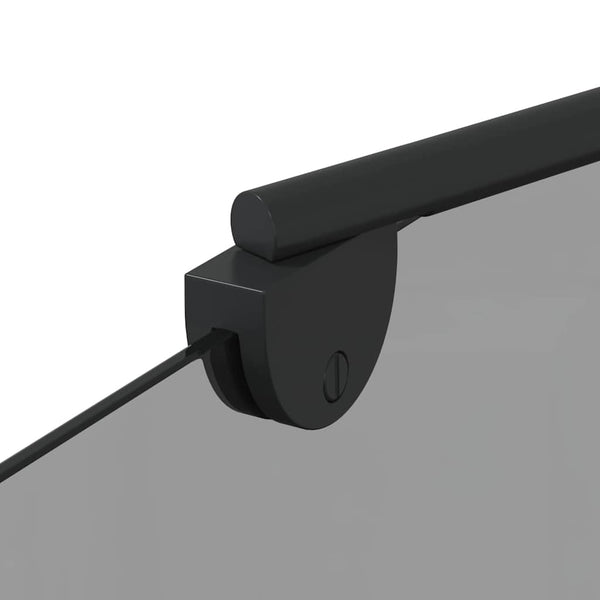 Suihkuseinä Musta 120 x 68 x 130 cm ESG-lasi ja alumiini