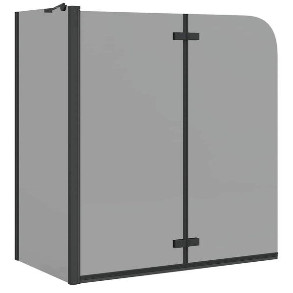 Suihkuseinä Musta 120 x 68 x 130 cm ESG-lasi ja alumiini