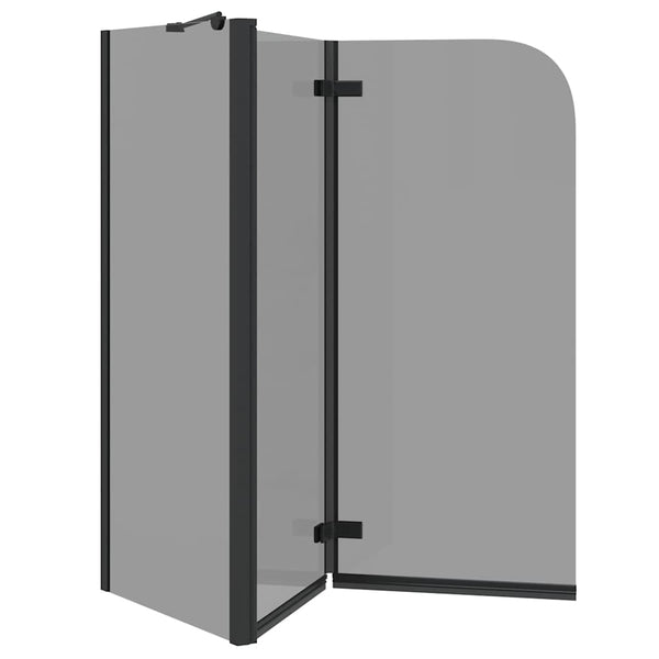 Suihkuseinä Musta 120 x 68 x 130 cm ESG-lasi ja alumiini