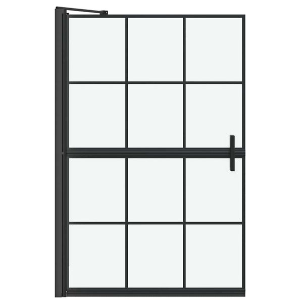 Kylpy suihkuverho Musta ja läpinäkyvä 80 x 68 x 128 cm
