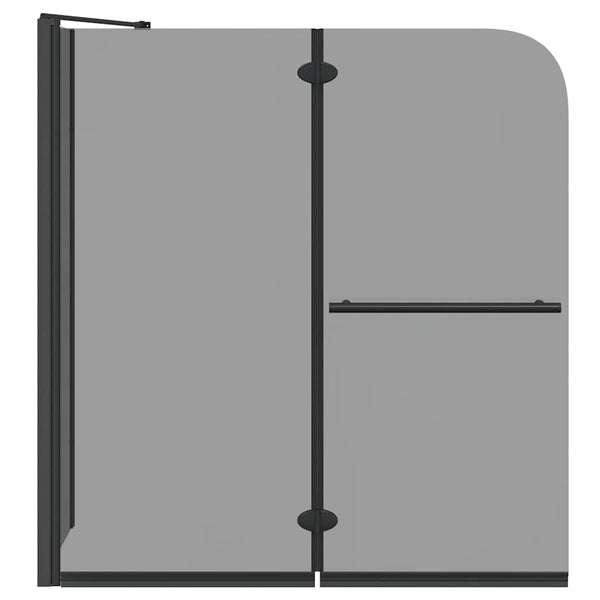 Bi-folding suihkusulku Tumma läpinäkyvä 120 x 67 x 129 cm