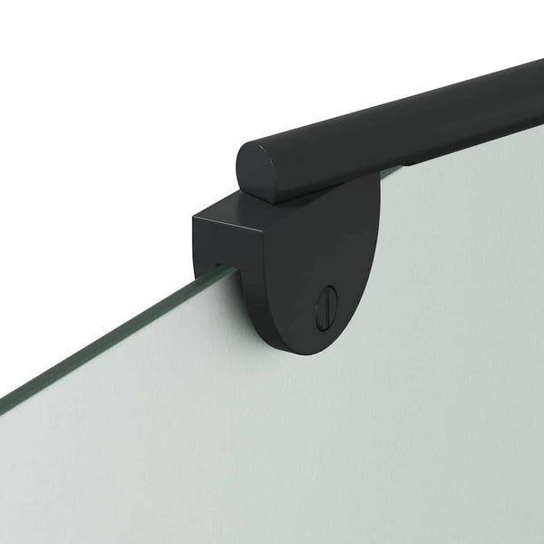 Suihkuseinä Musta 120 x 68 x 130 cm ESG-lasi ja alumiini