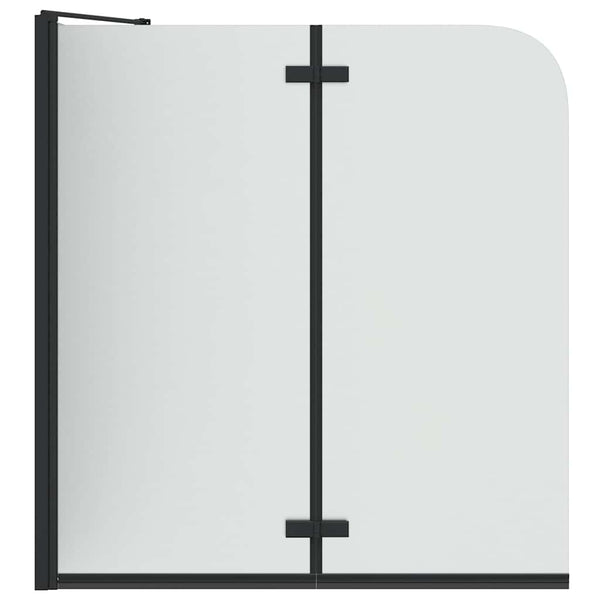 Suihkuseinä Musta 120 x 68 x 130 cm ESG-lasi ja alumiini