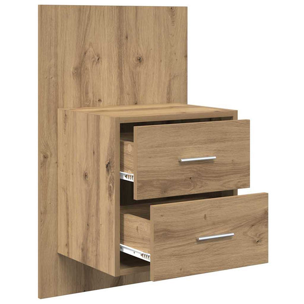 Seinälle kiinnitettävä yöpöytäkaappi 2 pcs Artisan tammi