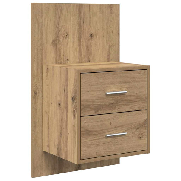 Seinälle kiinnitettävä yöpöytäkaappi 2 pcs Artisan tammi