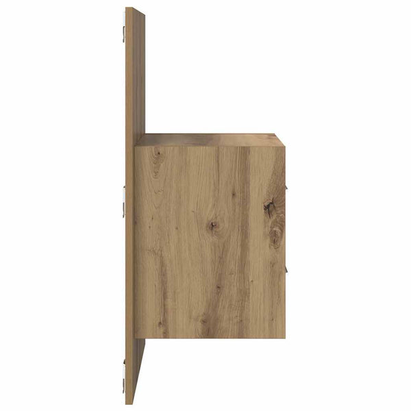Seinälle kiinnitettävä yöpöytäkaappi 2 pcs Artisan tammi