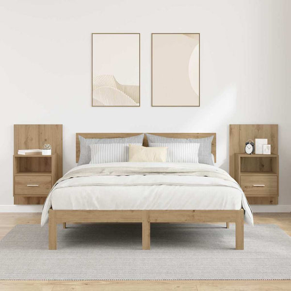Artesaani sängynkaappi 2 kpl tammi 48.5 x 32.5 x 80 cm