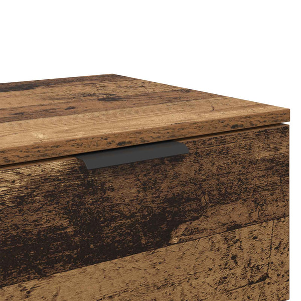 Yöpöytäkaappi 2 kpl Vanha puu 45 x 39 x 50cm Tekninen puu