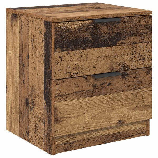 Yöpöytäkaappi 2 kpl Vanha puu 45 x 39 x 50cm Tekninen puu