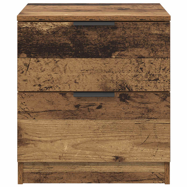 Yöpöytäkaappi 2 kpl Vanha puu 45 x 39 x 50cm Tekninen puu