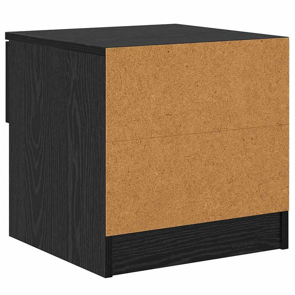 Sängynkaappi 2 kpl Musta tammi 40 x 39 x 40 cm Tekninen puu
