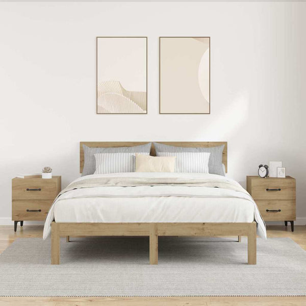 Artesaani sängynkaappi 2 kpl tammi 40 x 35 x 47.5 cm