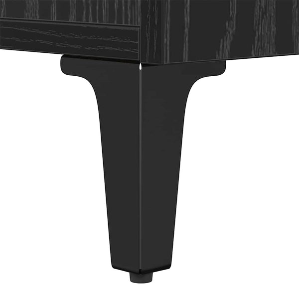 Yöpöytäkaappi 2 pcs Musta tammi 40 x 35 x 47.5 cm Tekninen puu