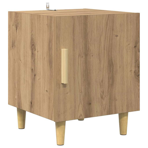 Yöpöytäkaappi 2 pcs Artisan tammi 40 x 40 x 50 cm Tekninen puu