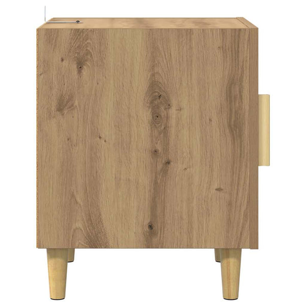 Yöpöytäkaappi 2 pcs Artisan tammi 40 x 40 x 50 cm Tekninen puu