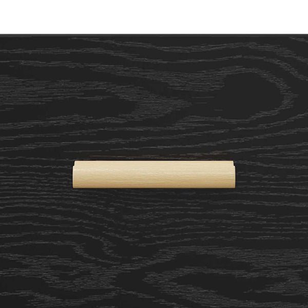 Yöpöytäkaappi teknisestä puusta, musta tammi, mitat 40 x 40 x 66 cm