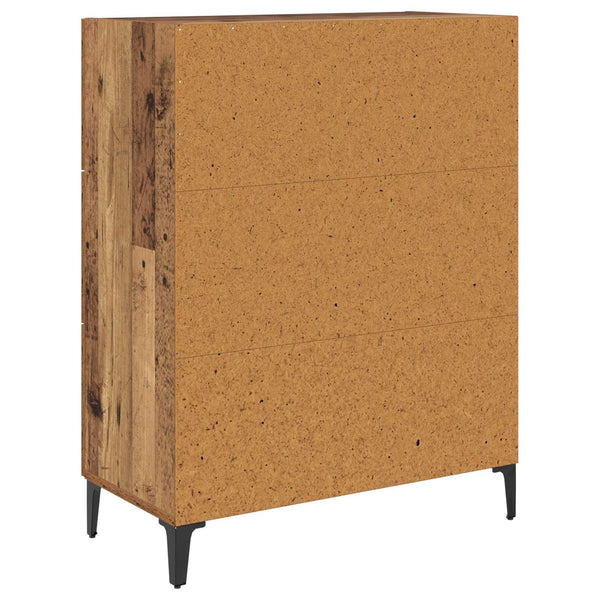 Sivupöytä Vanha puu 69,5 x 34 x 90 cm Hienosahattu puu ja rauta
