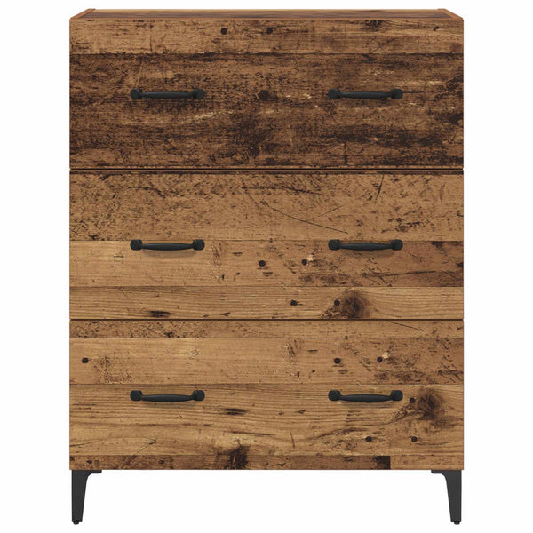 Sivupöytä Vanha puu 69,5 x 34 x 90 cm Hienosahattu puu ja rauta