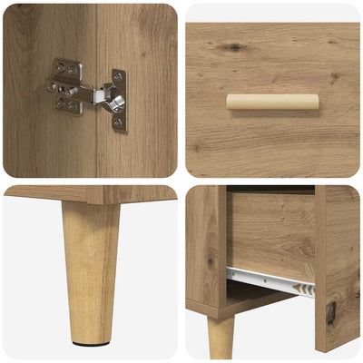 Artesaani tammi sivupöytä Iuleana 34x69.5x90cm (puinen)