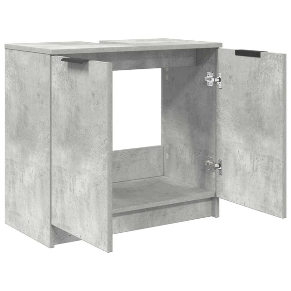 Kylpyhuonekaappi Betoni Harmaa 64,5 x 33,5 x 59 cm Tekninen puu