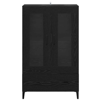 Korkea kaappi laatikon kanssa Musta tammi. 70 x 31 x 115 cm