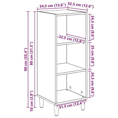Artesaani tammi sivupöytä Carolyn 32,5x34,5x90cm (puinen)