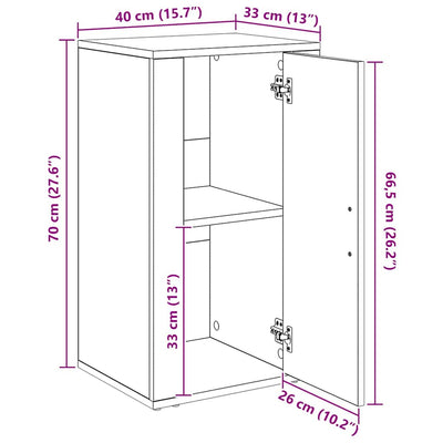 Artesaani tammi sivupöytä Gache 40x33x70cm (puinen)