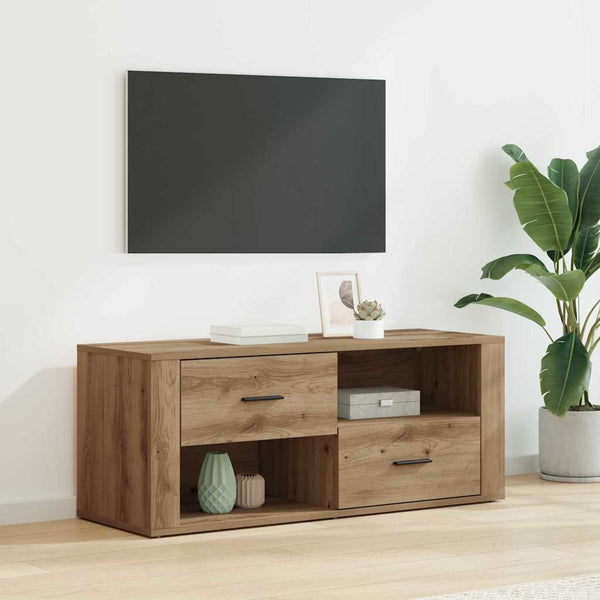 Artisan tammi TV-kaappi 100 x 35 x 40 cm Tekninen puu