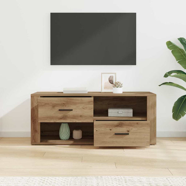 Artisan tammi TV-kaappi 100 x 35 x 40 cm Tekninen puu