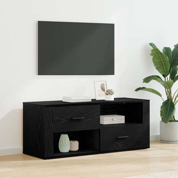 Musta tammi TV-kaappi. 100 x 35 x 40 cm Tekninen puu