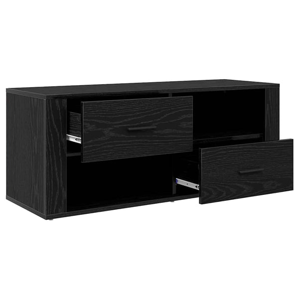 Musta tammi TV-kaappi. 100 x 35 x 40 cm Tekninen puu
