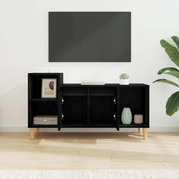 Tekninen puu TV-kaappi, Musta tammi. Koko: 100 x 35 x 55 cm
