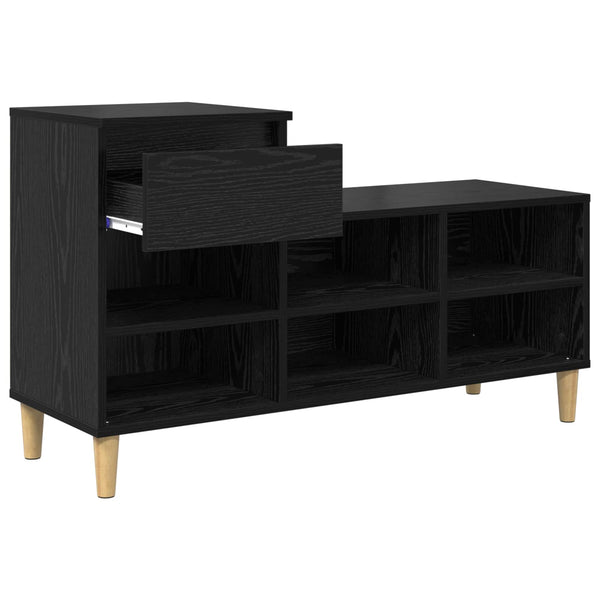 Kenkäkaappi 102 x 36 x 60 cm Tekninen puu Musta tammi