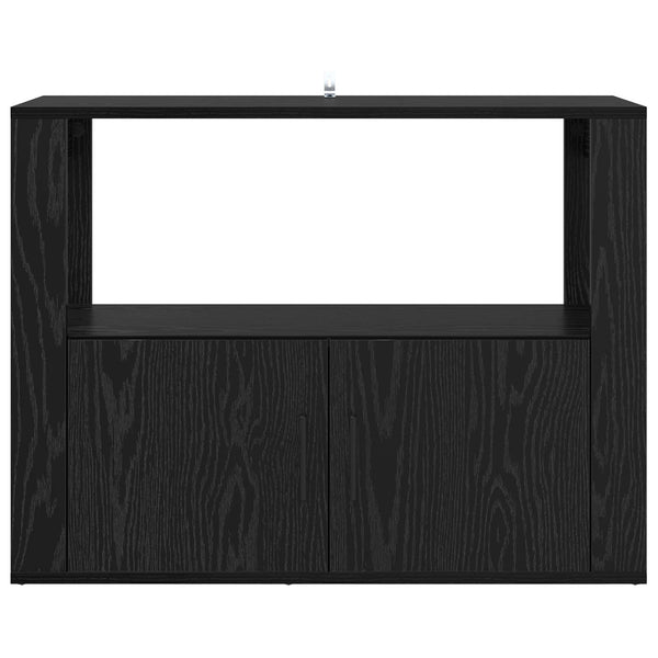Sivupöytä Musta tammi 80 x 30 x 60 cm Tekninen puu