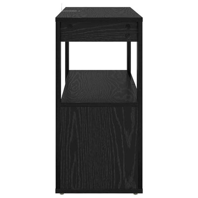 Musta tammi sivupöytä Leostica 80x30x60cm (puinen)